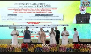 PM Modi inaugurates, dedicates to the nation, lays the foundation stone and flags off development projects ₹5,650 crore in Tiruchirappalli, Tamil Nadu
