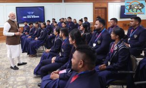 PM Modi interacts with Commonwealth Games champions